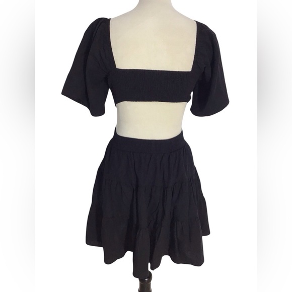 Sky Velvet Square Neck Black Mini Dress NWT - Picture 5 of 7